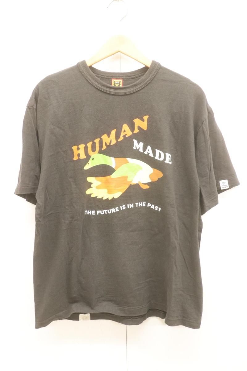 【中古】 HUMAN MADE メンズTシャツ XL FLYING DUCK T-SHIRT HUMAN MADE XL 黒 ブラック