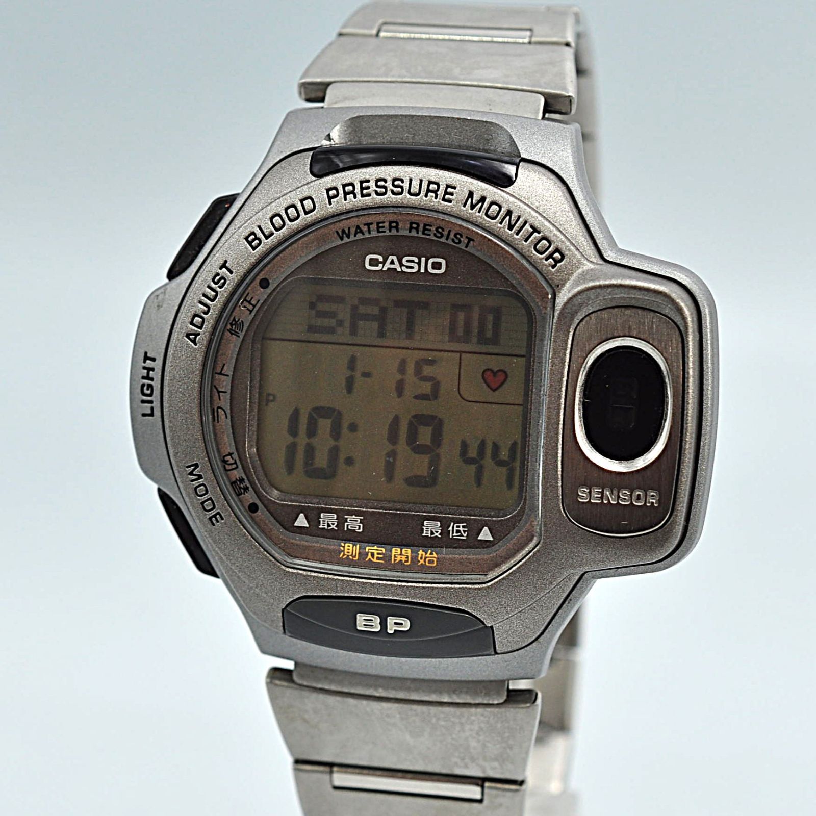 CASIO Casio BP-1B Blood Pressure Monitor Digital Watch Quartz Quartz Watch Wristwatch 90s Old Casio Mens Working Item