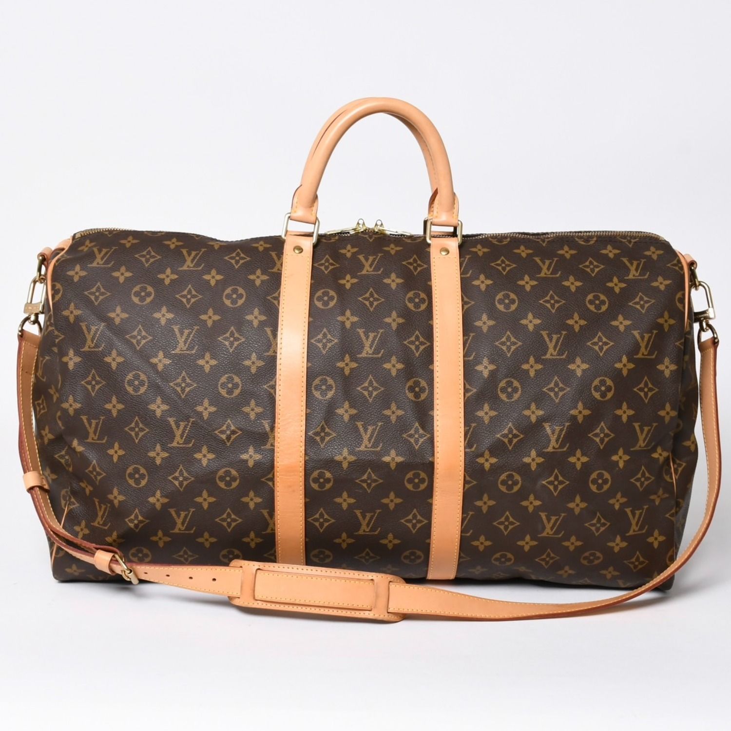 極美品 LOUIS VUITTON ルイヴィトン モノグラム キーポルバンドリエール55 2WAY ボストンバック M41414 ブラウン キャンバス 中古 4a006511 102,850円