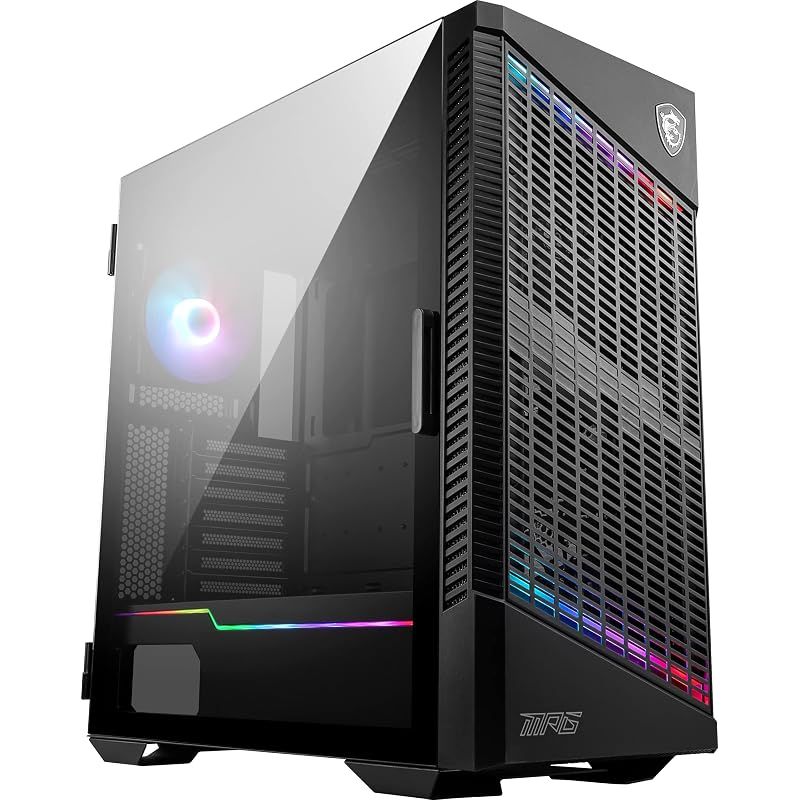 【新品】 MSI MPG VELOX 100P AIRFLOW PCケース ATX ミドルタワー 黒 メッシュ構造 ARGBファン4基付き CS8258