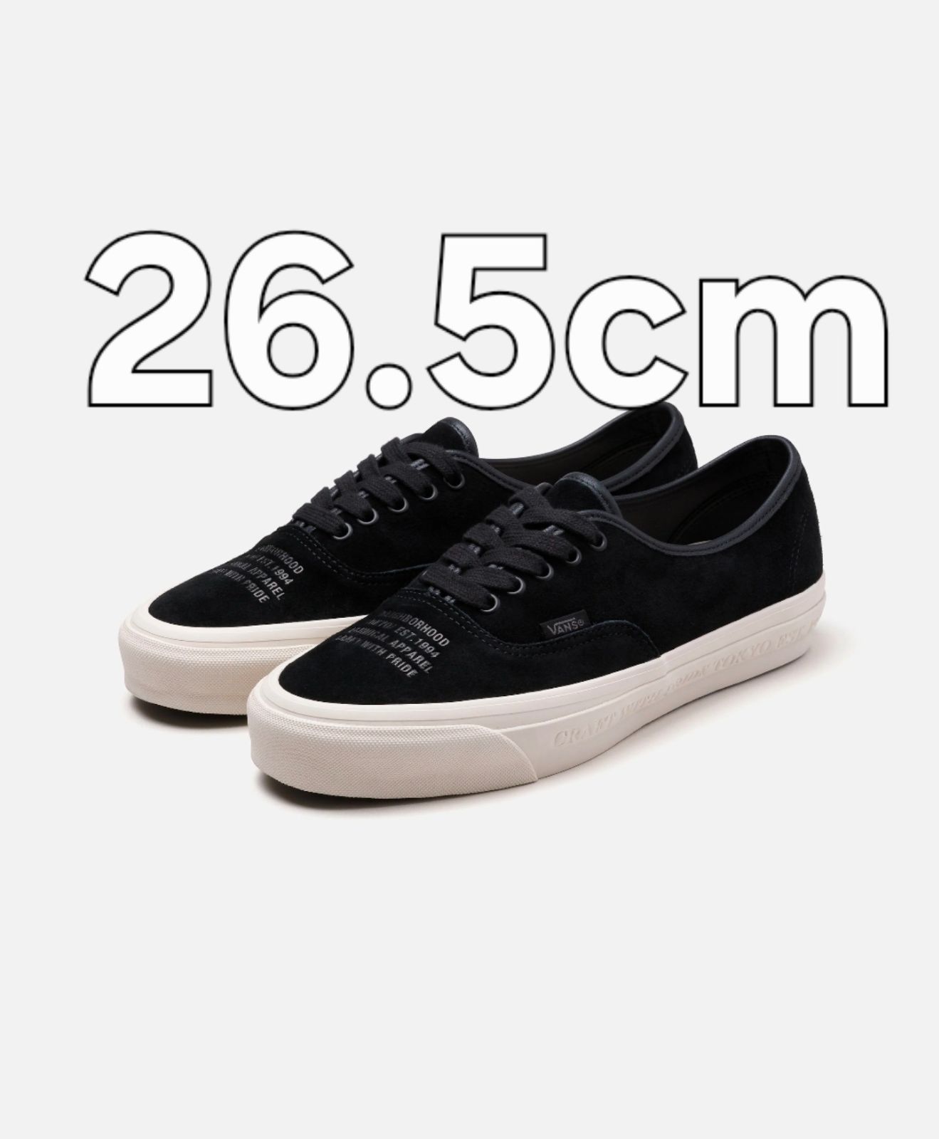 26.5cm NEIGHBORHOOD OTW Authentic 44 VANS BLACK×NATURAL 黒白 ネイバーフッド バンズ ブラック