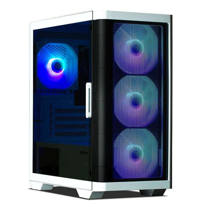 【新品】 ZALMAN M4 WHITE 120mm ARGBファン 4基・RGBコントローラー搭載済み ミニタワー Micro-ATX PCケース CS8758