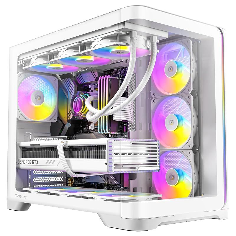 【新品】 ANTEC PCケース C5 Curve ARGB ホワイト 前面と側面が一体になった曲面強化ガラスパネルを搭載したピラーレスミドルタワーPCケース Antec C5 Curve ARGB