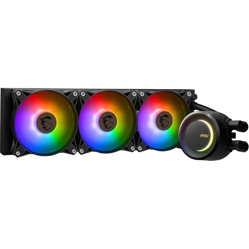 【新品】 MSI 水冷クーラー MAG CORELIQUID E360 【LGA1700/AM5対応】360mmラジエーター搭載270度回転ロゴ 静音FDB ARGBファン搭載 FN1964