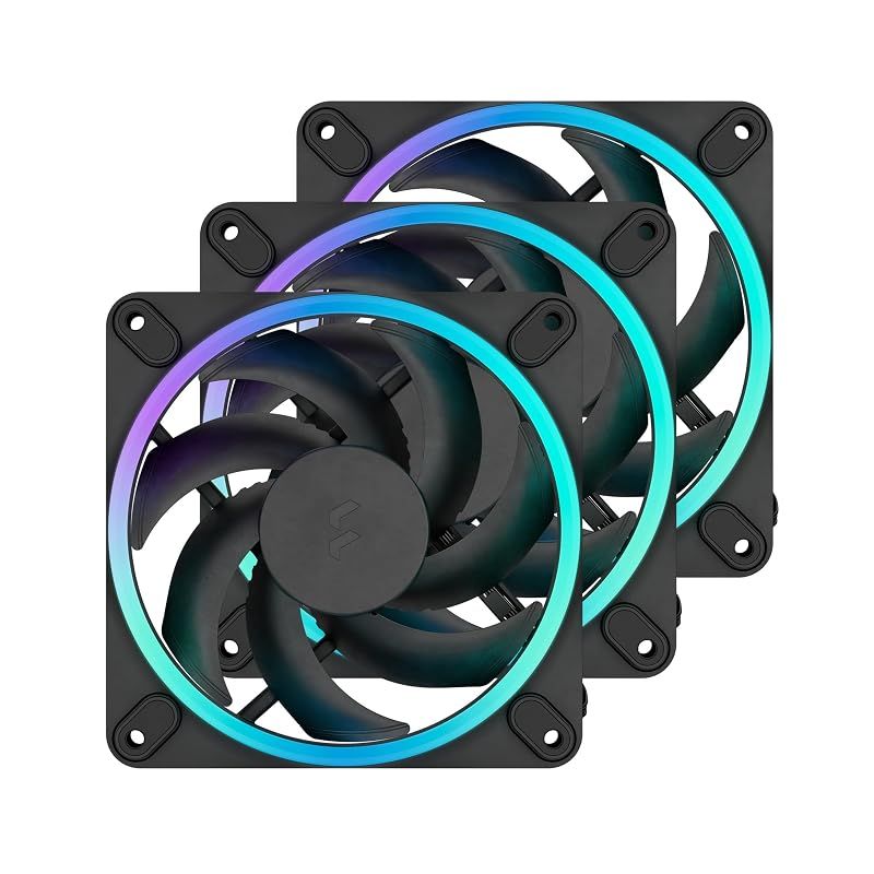 【新品】 Fractal Design Momentum 12 RGB 3-pack Black 120mm PCケースファン 3個パック FD-F-MR1-1203 FN2099 0