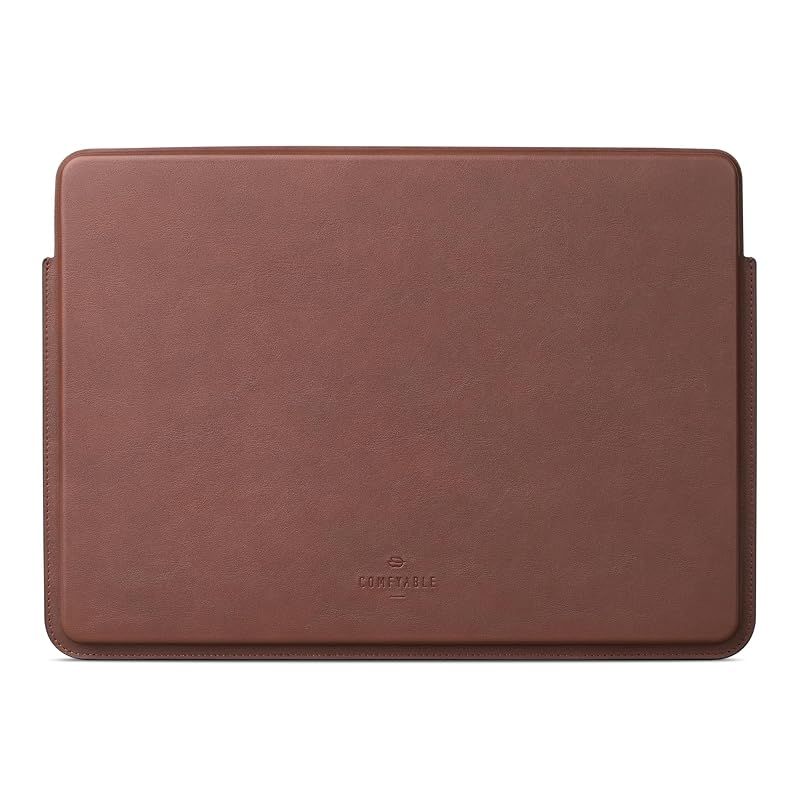 【新品】 Comfyable 13インチ フェイクレザー ノートパソコンスリーブケース、スリム保護ノートパソコンカバー MacBook Air M4 2025-2018 & MacBook Pro M2 2022 M1 2020-2016に対応 ブラウン