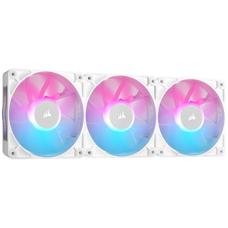 【新品】 CORSAIR iCUE LINK RX120 RGB スターターキット 120mm PWM PCケースファン トリプルパック（iCUE LINKシステムハブ付属） ホワイト CO-9051022-WW 0