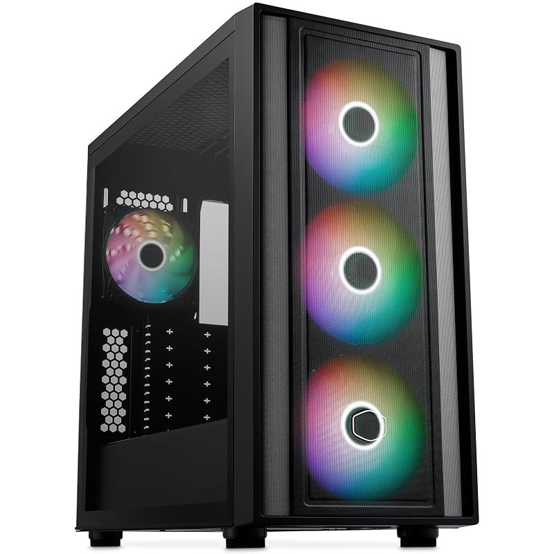 【新品】 Cooler Master 背面コネクターマザーボード対応140mmトリプルファン搭載ミドルタワーPCケース MasterBox 600 [ MB600-WGNN-S00 ] 12,982円