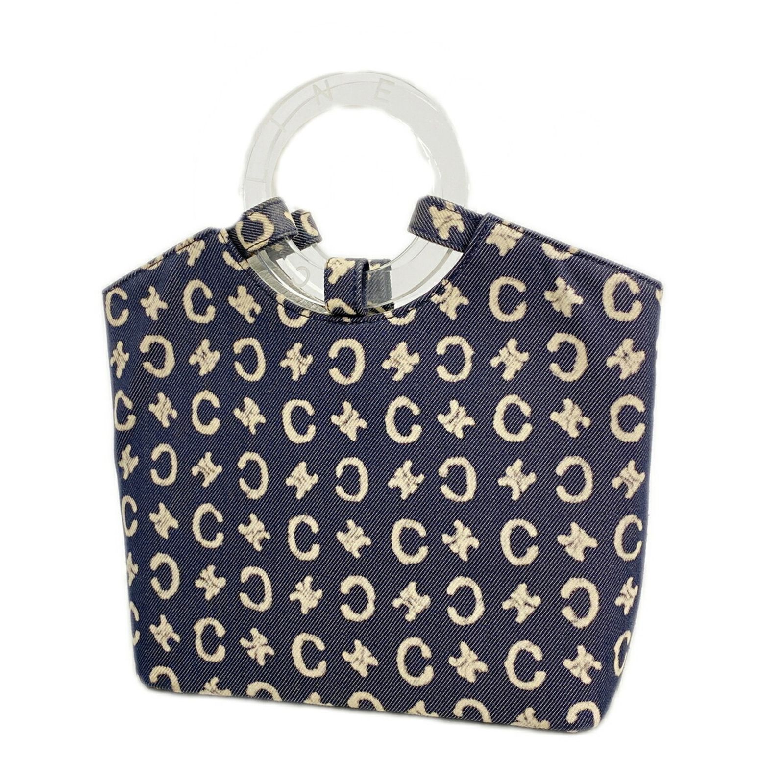 セリーヌ(Celine) セリーヌ ハンドバッグ Cマカダム デニム ネイビー レディース