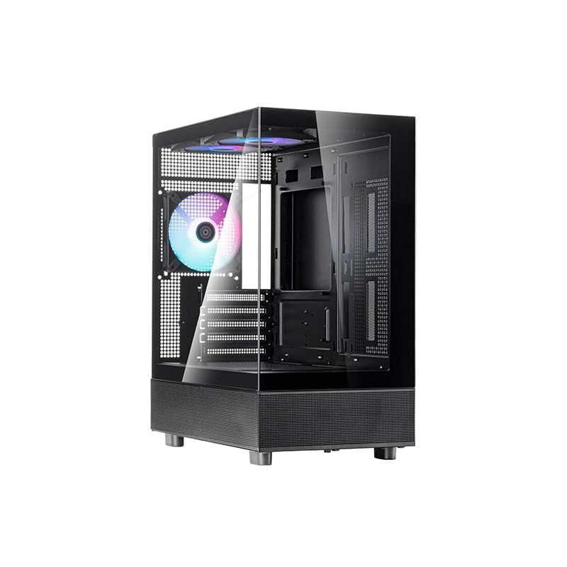 【新品】 Silverstone SST-LD04-B-ARGB PCケース m-ATX パノラマ式強化ガラス ブラック 国内正規代理店品