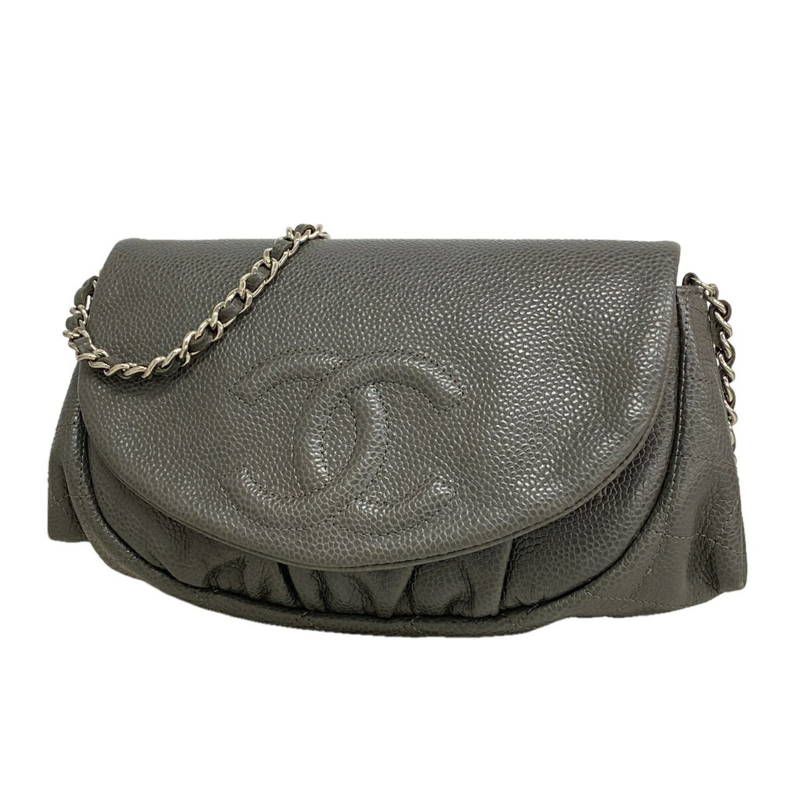 シャネル(Chanel) シャネル ショルダーバッグ マトラッセ チェーンショルダー キャビアスキン グレー レディース 112,326円