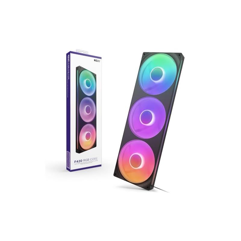 【新品】 NZXT F420 RGB Core Fan Black 3ファン搭載 420mm シングルフレーム RGBファン RF-U42HF-B1 FN2515 0