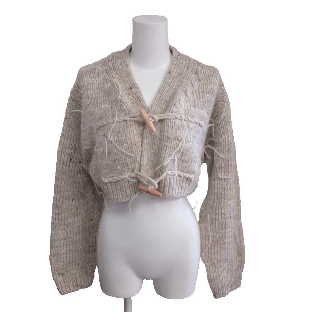 JANE SMITH 美品 24AW 25WKN-＃924L ニット カーディガン ウール 38 3G トグルボタン 短丈 IBO102 8,502円