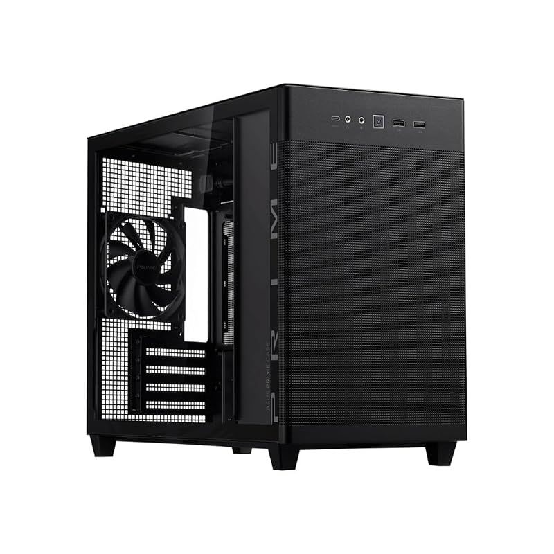 【新品】 ASUS AP201 PRIME CASE TG 強化ガラス ミドルタワー micro atx PCケース 黒 国内正規代理店品