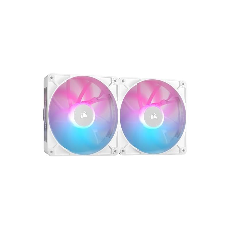 【新品】 CORSAIR iCUE LINK RX140 RGB スターターキット 140mm PWM PCケースファン デュアルパック（iCUE LINKシステムハブ付属） ホワイト CO-9051024-WW 0 8,434円