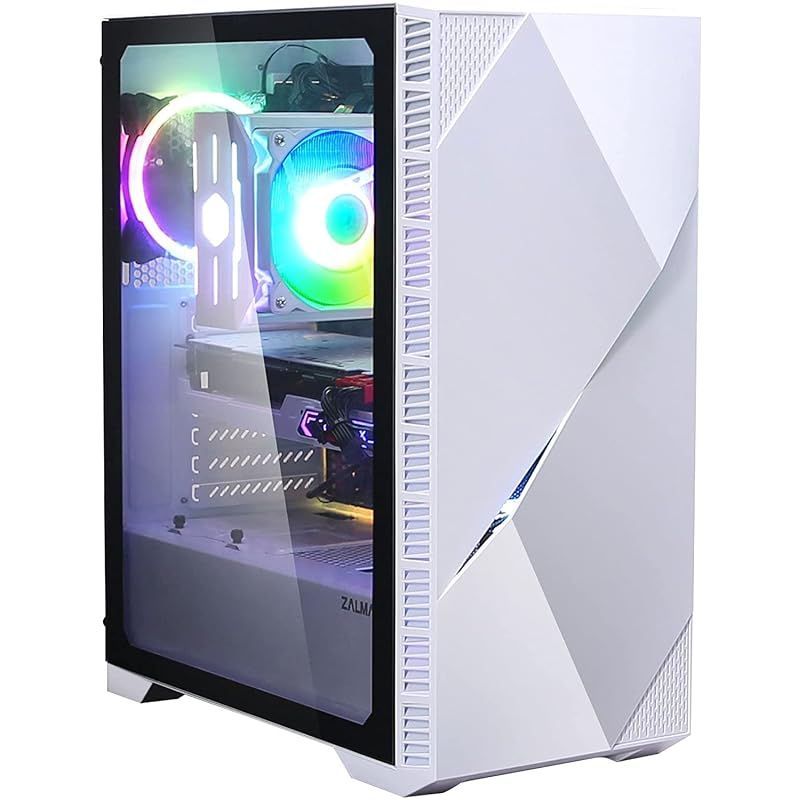 【新品】 ZALMAN Z3 Iceberg White ミドルタワーPCケース 多角形デザイン CS8141