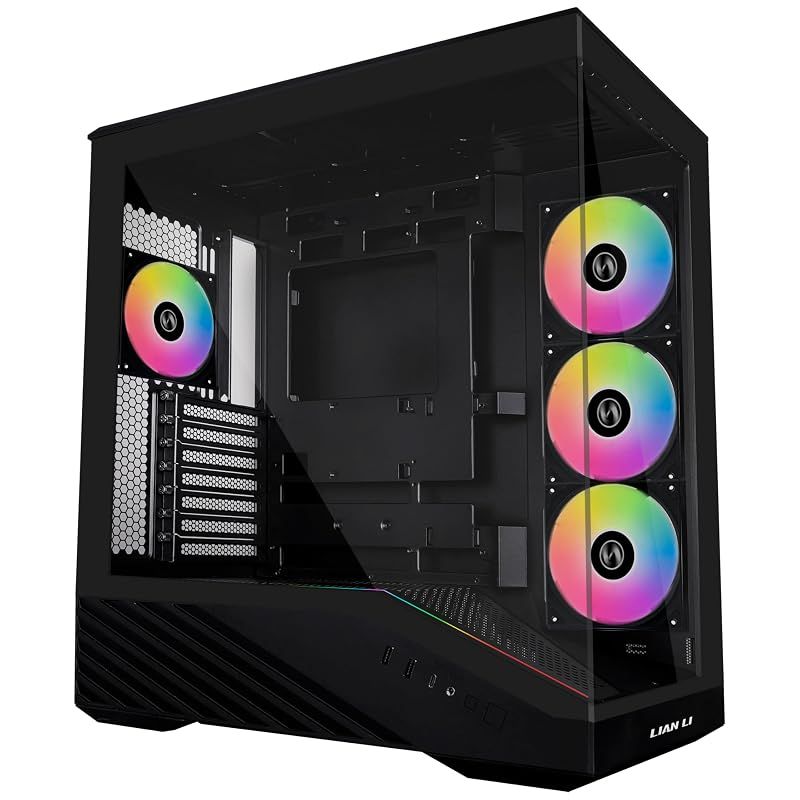 【新品】 Lian Li VECTOR V100R Black ピラーレスPCケース 120mm LEDファン4基標準搭載 LEDストリップ 小物展示スペース装備[V100RX] 13,133円