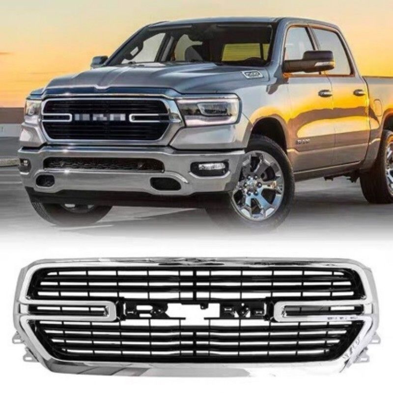 ダッジ RAM 1500 ピックアップ 2019-2025年対応 フロントグリル ブラック 樹脂製 中網パーツ 外装アクセント 56,399円