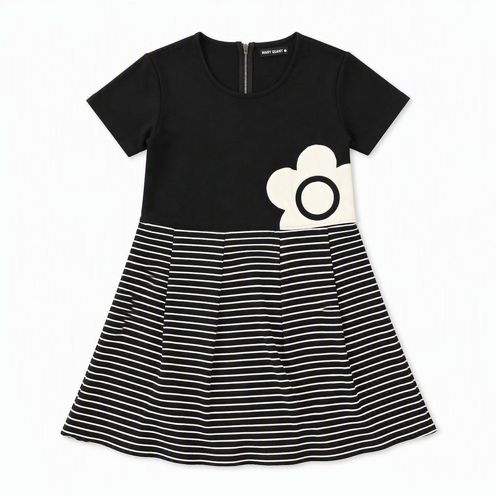 MARY QUANT マリークワント 半袖ボーダーワンピ M - メルカリ