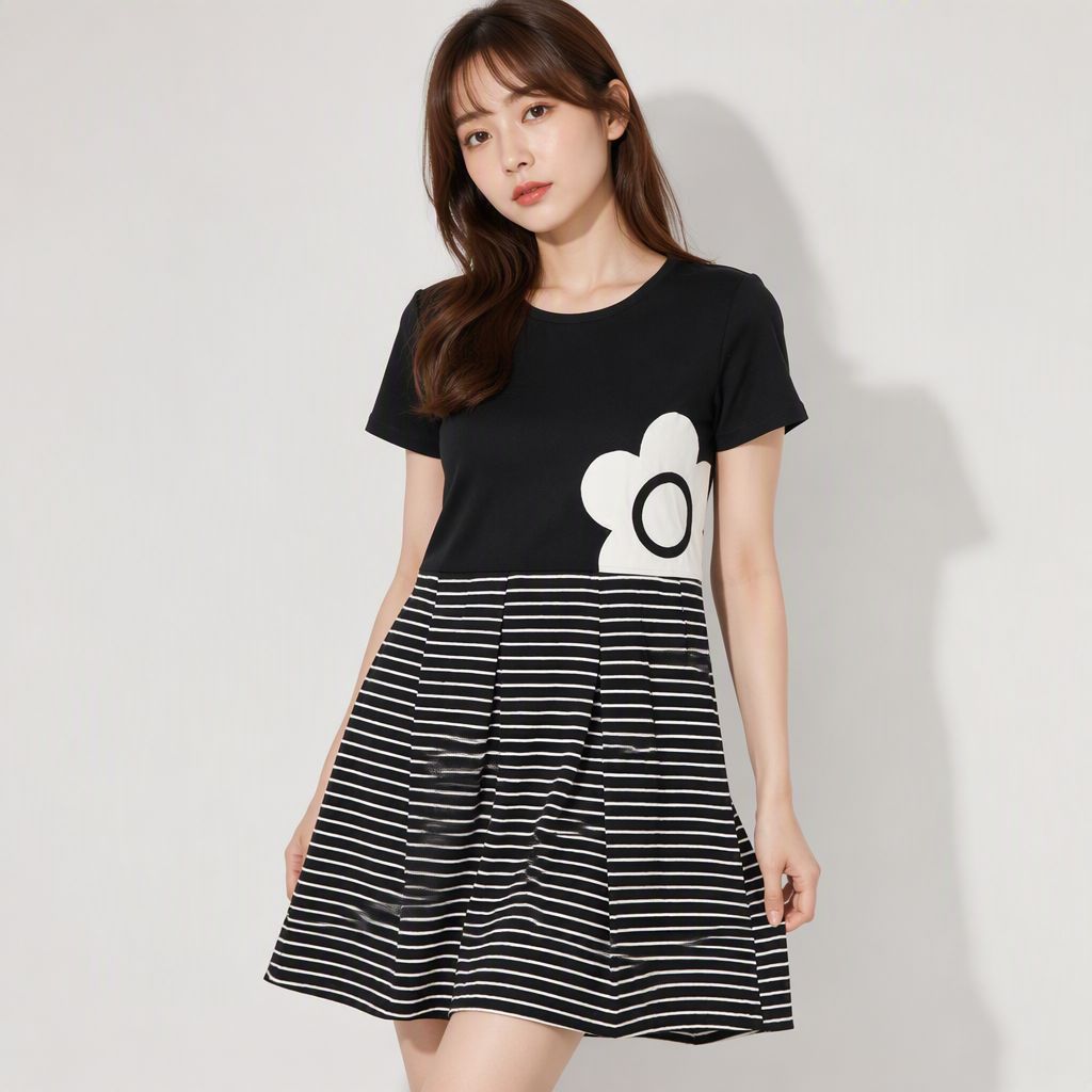 MARY QUANT マリークワント 半袖ボーダーワンピ M - メルカリ