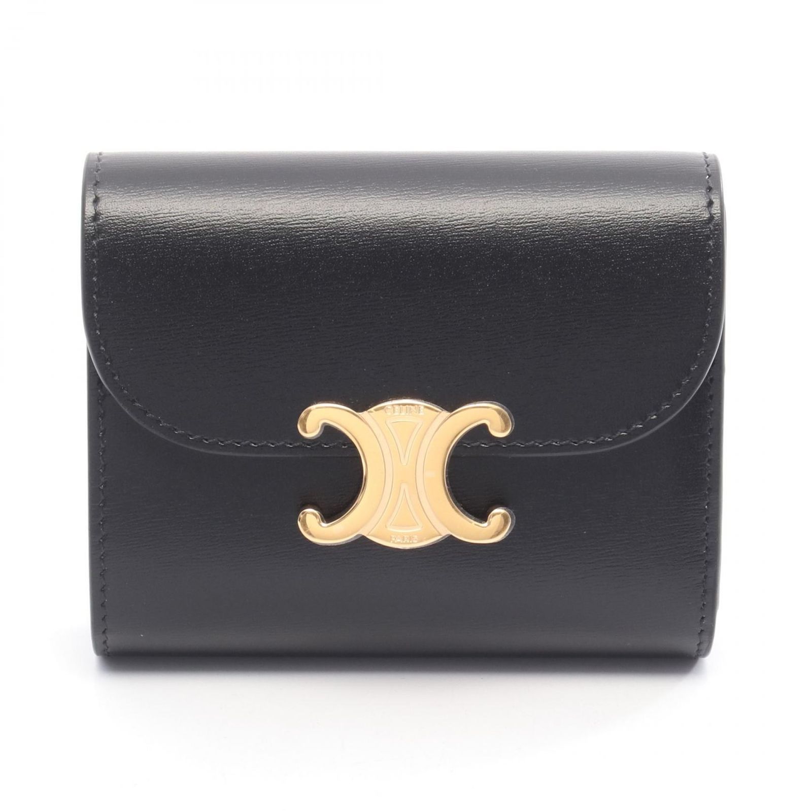 セリーヌ CELINE 三つ折り財布 トリオンフ スモールフラップウォレット 10D783DPV38NO レザー 三つ折り財布 レディース 新品
