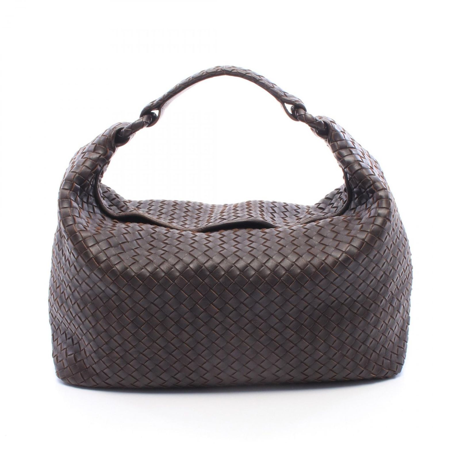 ボッテガヴェネタ BOTTEGA VENETA ショルダーバッグ イントレチャート ダークブラウン レザー イントレチャート ショルダーバッグ レディース Used B 92,840円