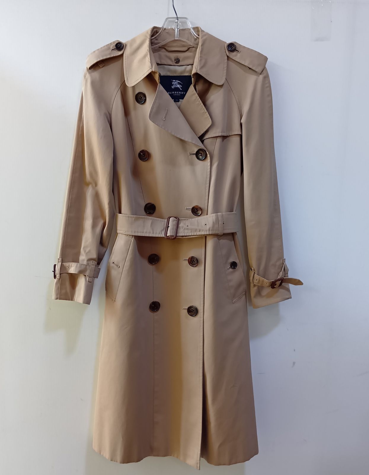 BURBERRY LONDON レディース トレンチコート ベージュ バーバリー ロングコート ノバチェッック 38