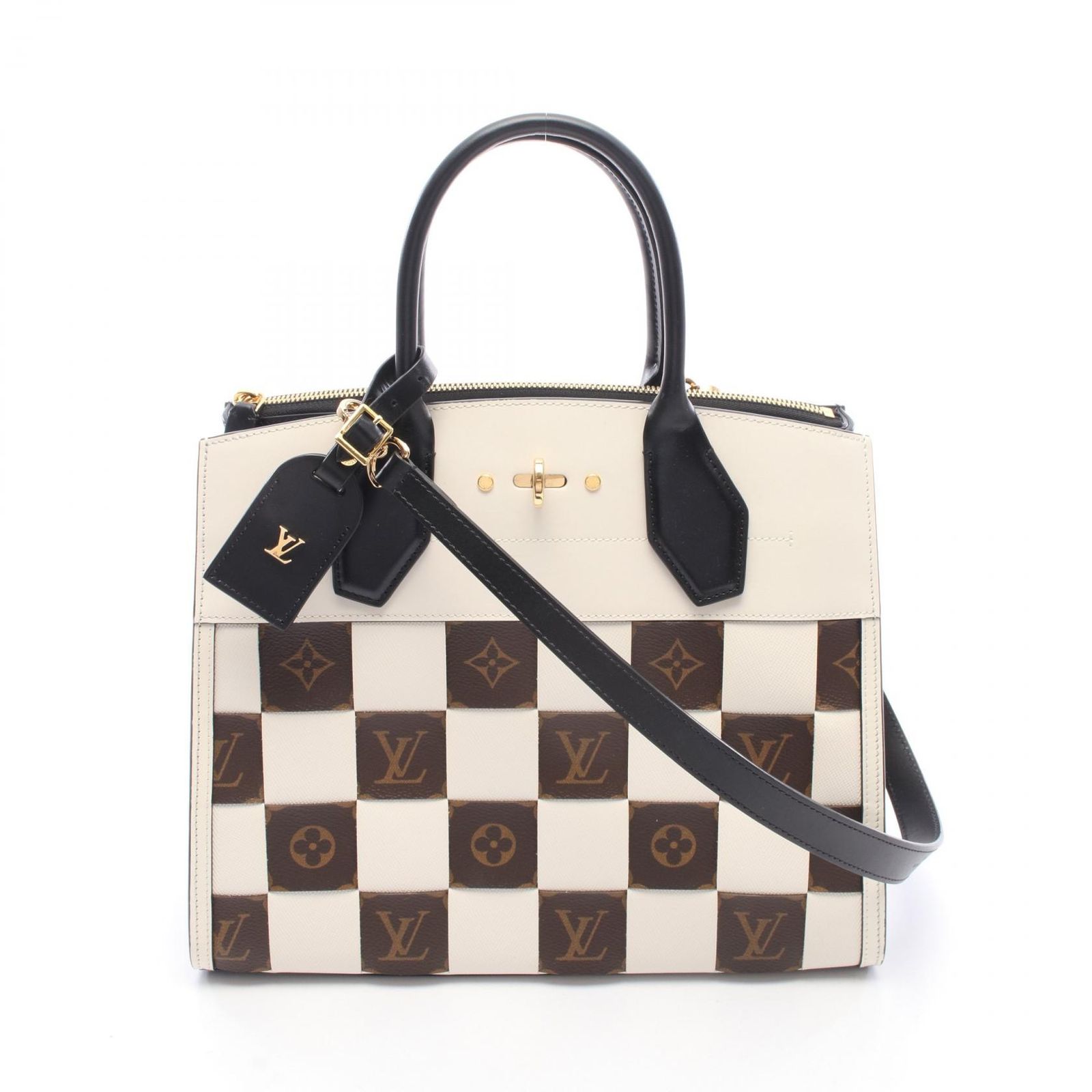 ルイ・ヴィトン LOUIS VUITTON ハンドバッグ シティ スティーマーMM 2WAY M52833 PVCコーティングキャンバス レザー シティ・スティーマーMM レディース Used A