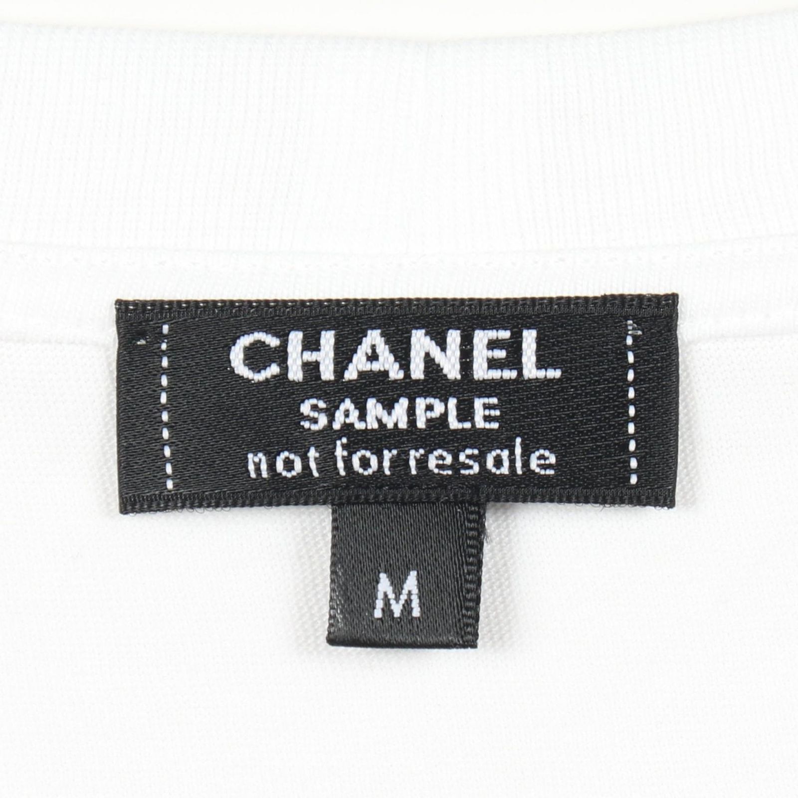 シャネル CHANEL 半袖Tシャツ ココマーク ラインストーン ホワイト