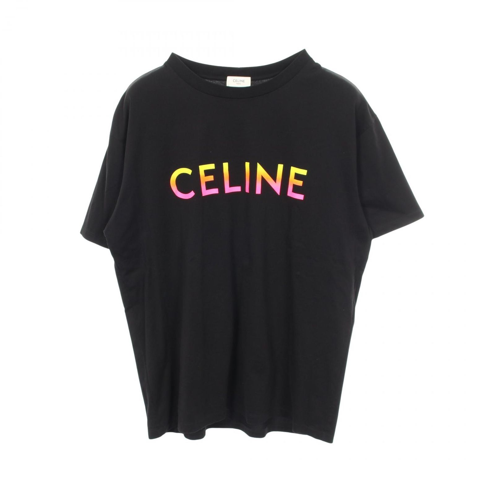 セリーヌ CELINE 半袖Tシャツ グラデーションロゴ 2X10B671Q コットン Tシャツ メンズ Used A