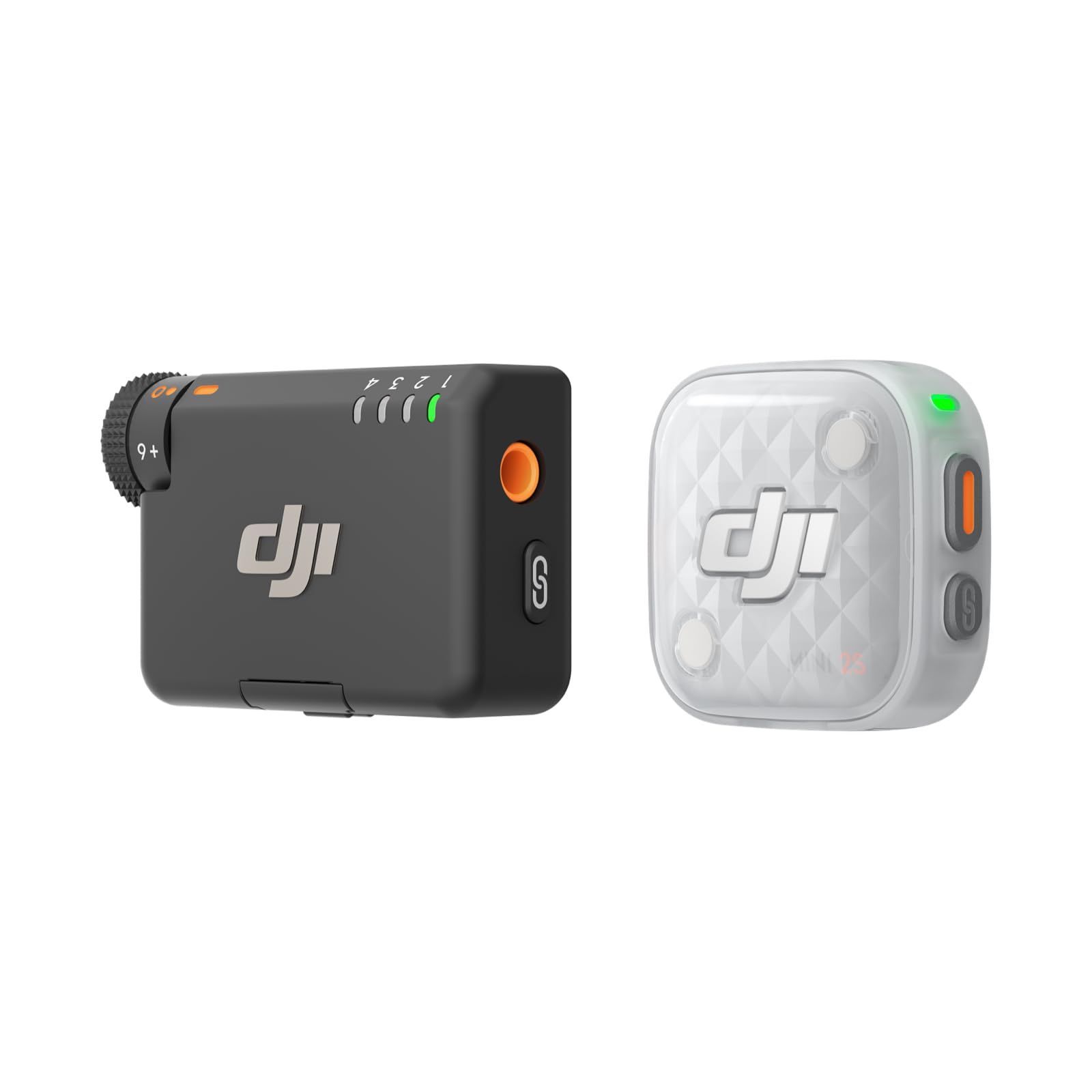 【在庫セール】Mic Mini DJI 2S（1 TX + 1 RX） AIノイズキャンセリング | ワイヤレスマイク 28時間分の内部ストレージ 32-bitフロート内部収録 OsmoAudio接続 幅広い互換性