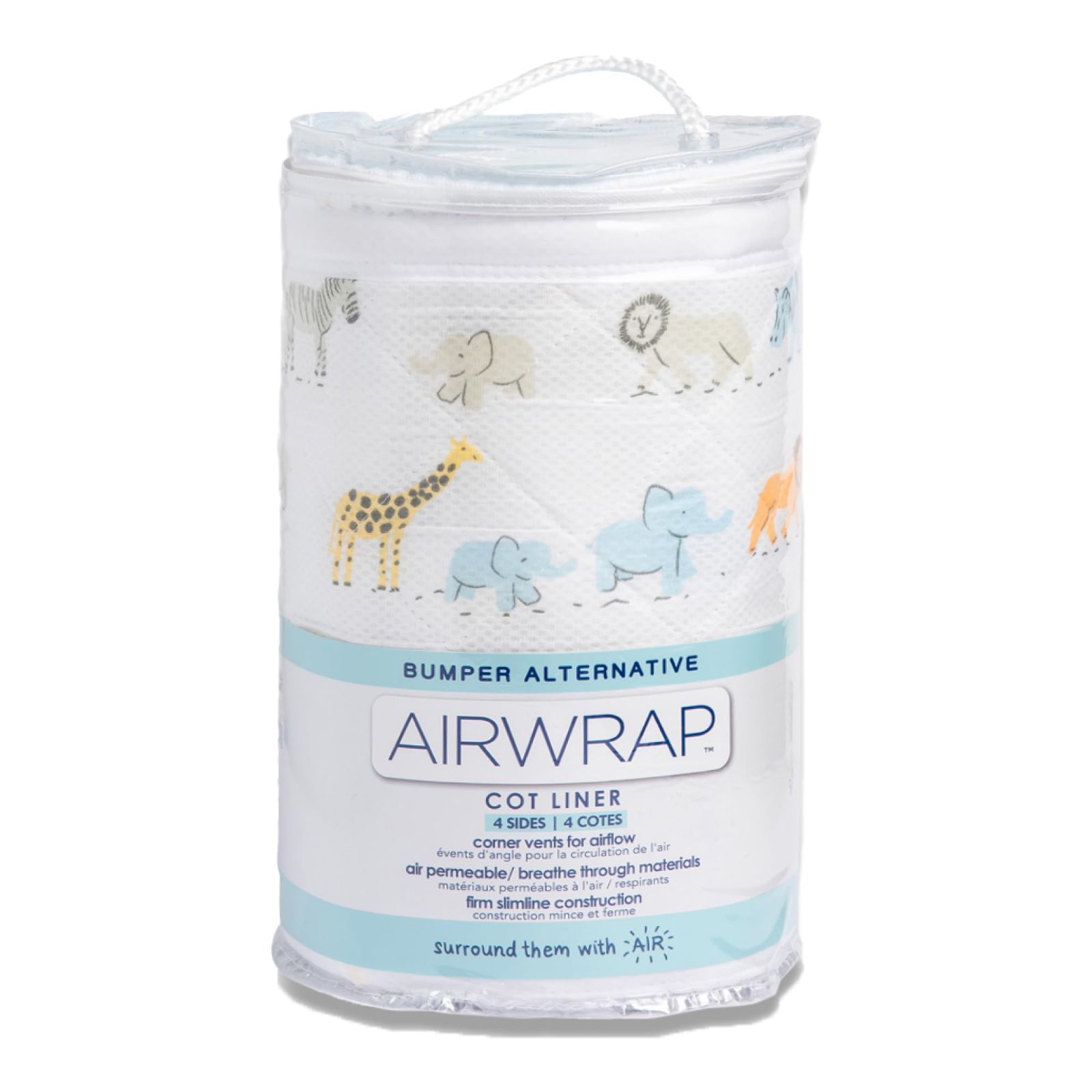【人気商品】Airwrap(エアラップ) ベビーベッドガード サイドガード エアーラップ Safari March Multi