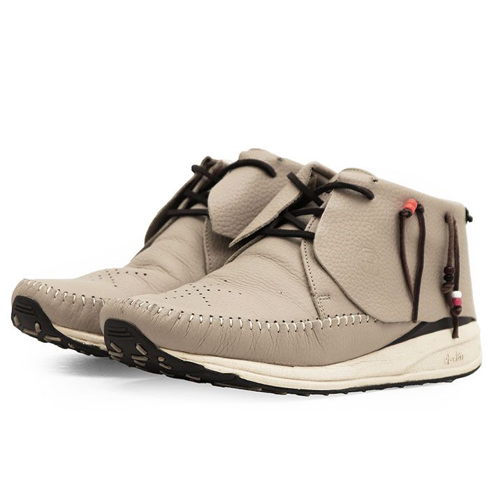 SALE【美品】VISVIM ビズビム スニーカー サイズ US 9 メンズ FBT フリンジ ビーズ モカシン レザー シボ革 シューズ 靴 箱付属 ベージュ系 韓国製