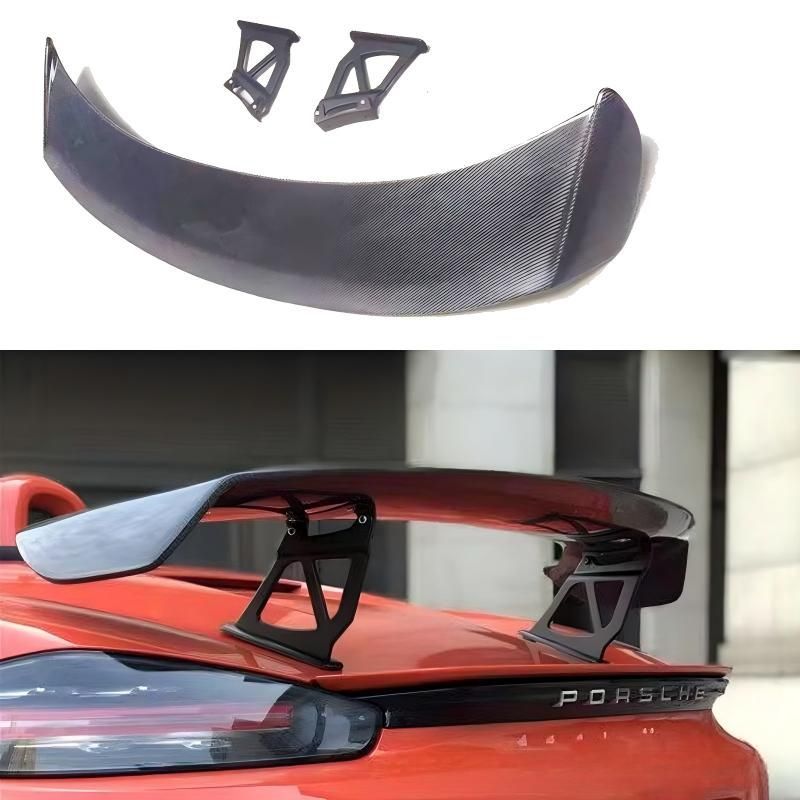 ポルシェ 981・987・718GT 対応 リアウイング 高脚タイプ カーボン調 外装アクセントパーツ