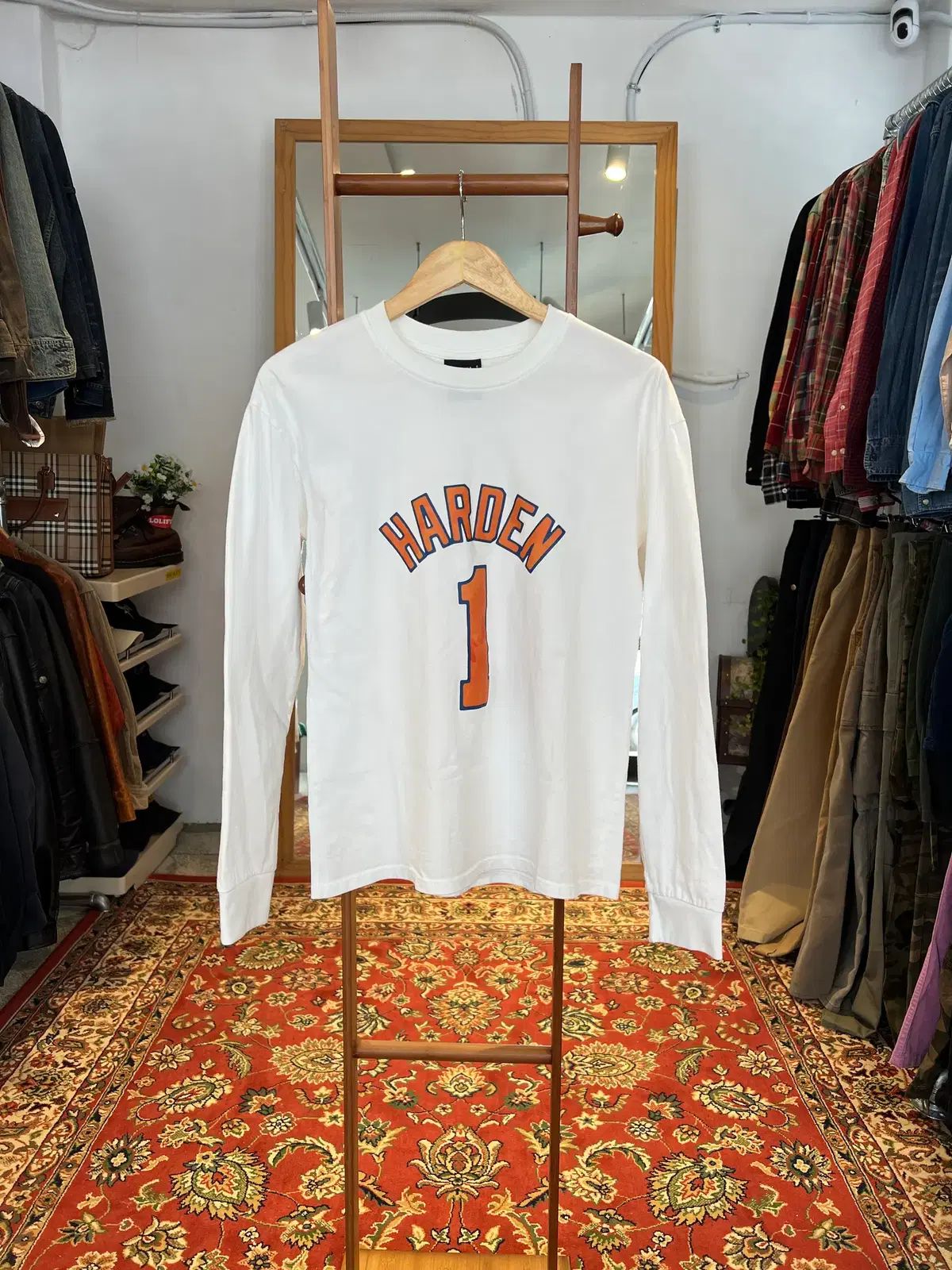 S ジャイアント ハーデン ジャージ 長袖 Tシャツ 白