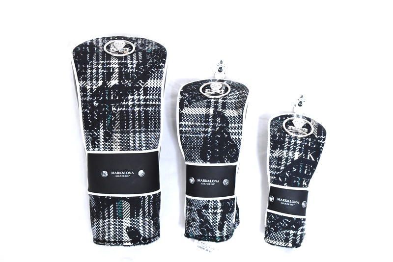 新品 MARK & LONA グレンチェック柄 ヘッドカバー 3点セット ドライバー ユーティリティー フェアウェイウッド