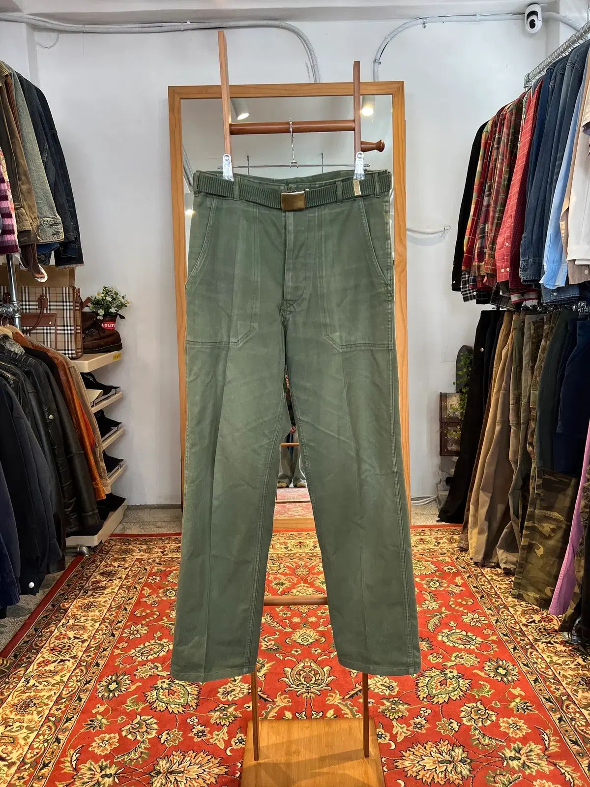 29-30 国軍 ヴィンテージ ファティーグ パンツ カーキ オリーブ 8,080円
