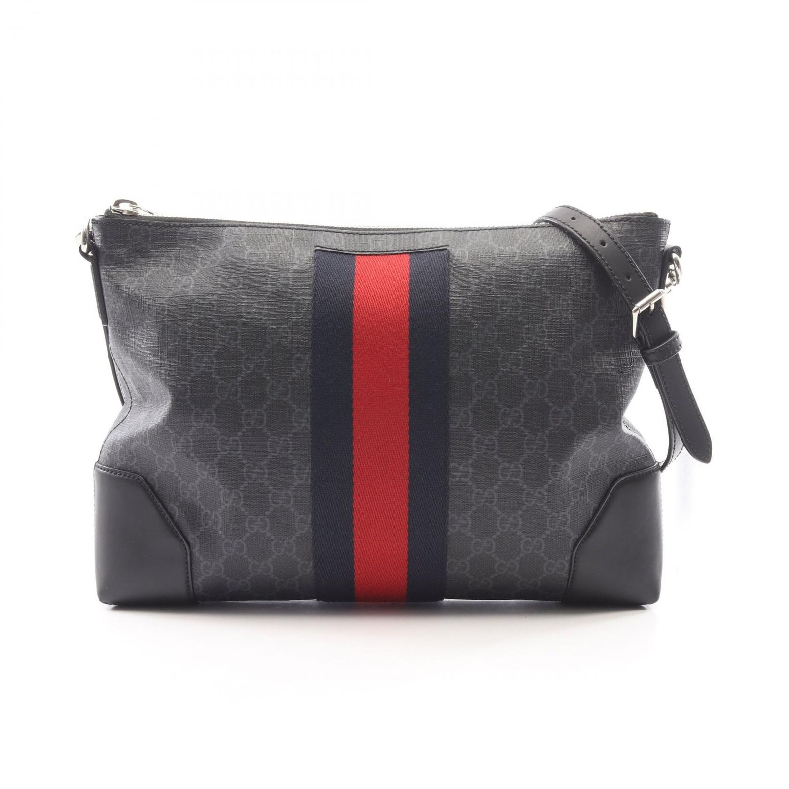 GUCCI グッチ GGスプリーム ウェビングライン ショルダーバッグ
