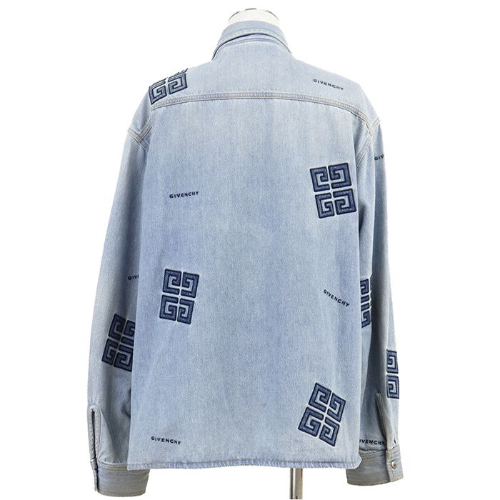 【新品未使用】GIVENCHY デニムジャケット　38 GIVENCHY ジバンシィ デニムジャケット サイズ S メンズ 4G ロゴ 刺繍