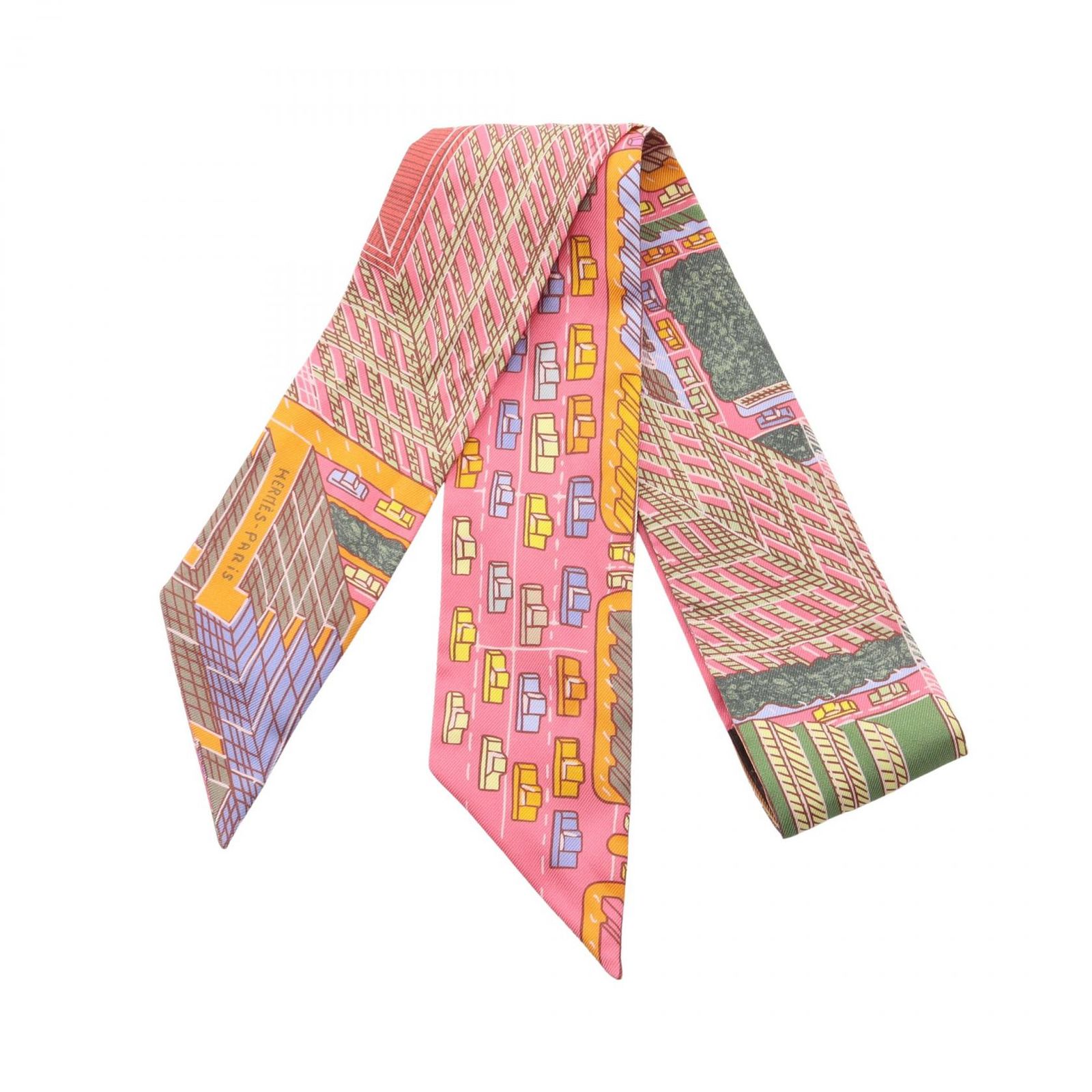 HERMES エルメス ツイリー Pantin City リボン スカーフ