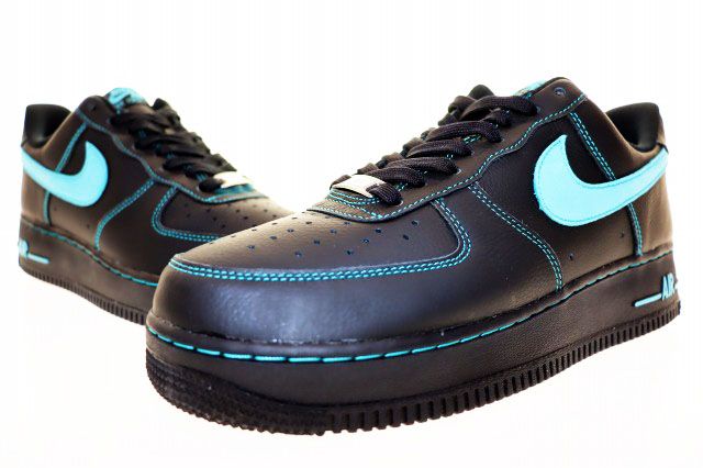 ナイキ NIKE AIR FORCE 1 '07 LV8 BLACK UN TIFFANY 2025 27.5cm HQ2037-002 エア フォース I ロー ブラック アン ティファニー 黒 【ブランド古着ベクトル】【中古】▲■260813