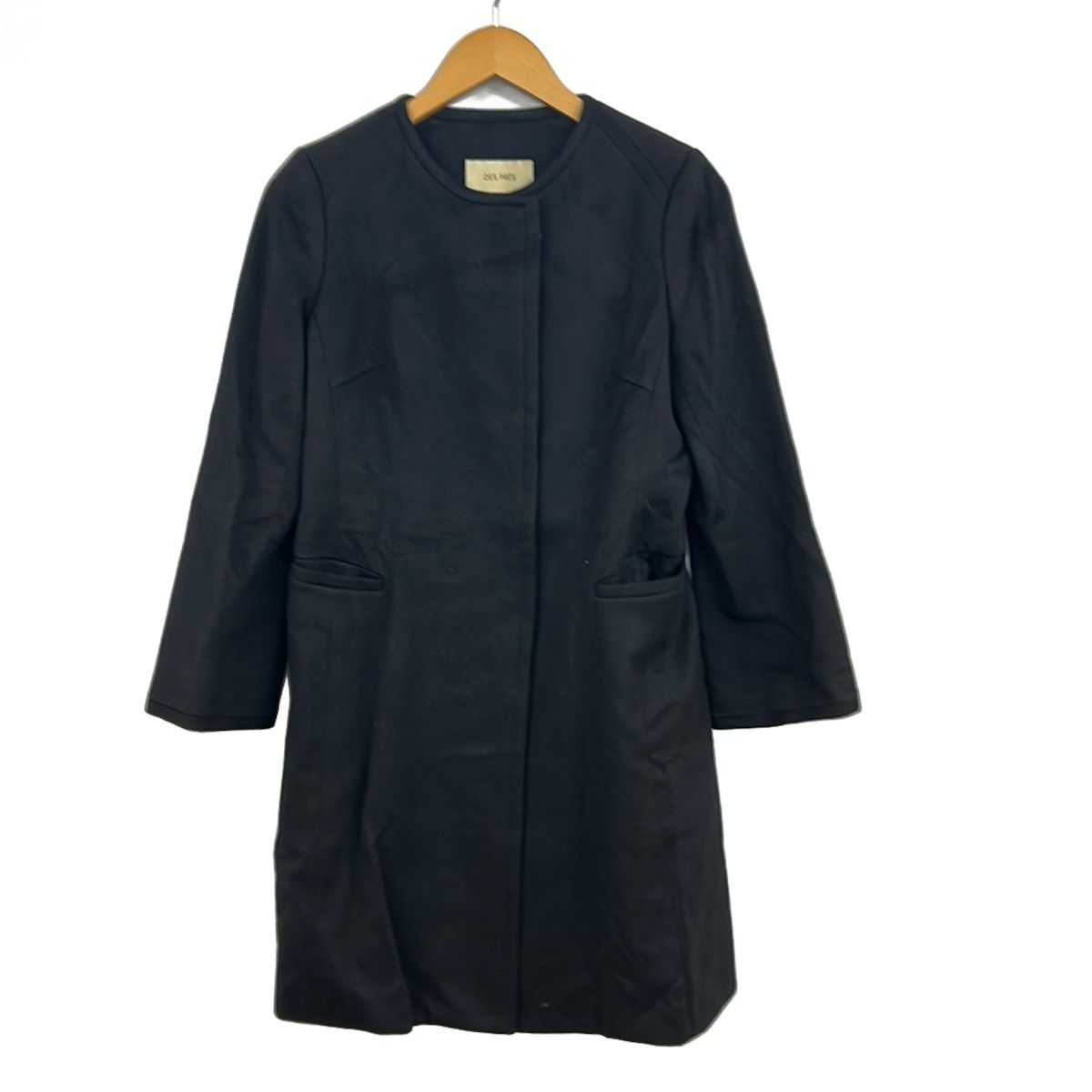 DES PRES(デプレ) コート サイズL レディース美品 - 黒 長袖/カシミヤ/冬