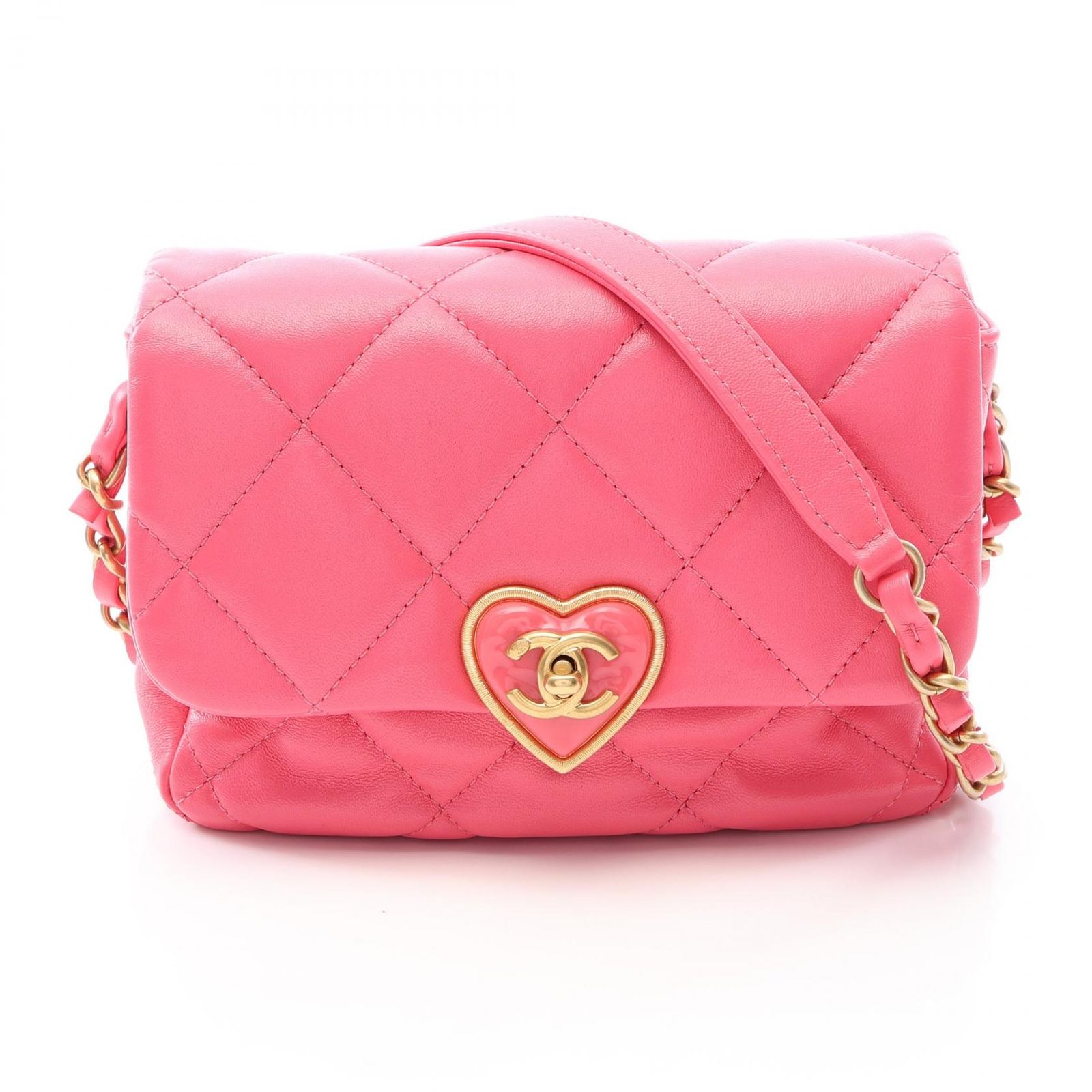 CHANEL シャネル マトラッセ ハートロック ショルダーバッグ