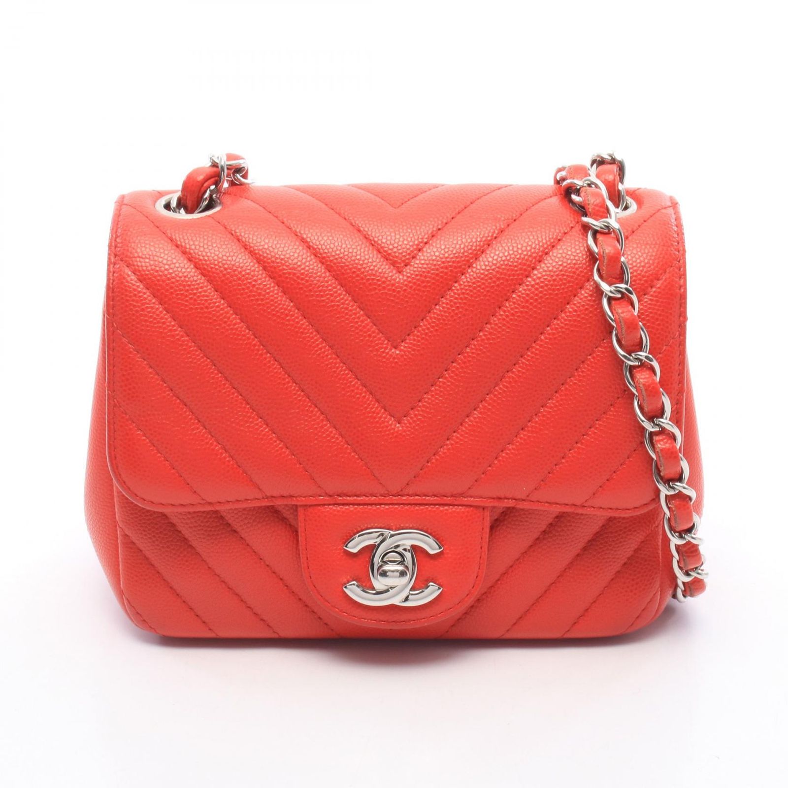 CHANEL シャネル シェブロン Vステッチ ミニ 20 ショルダーバッグ