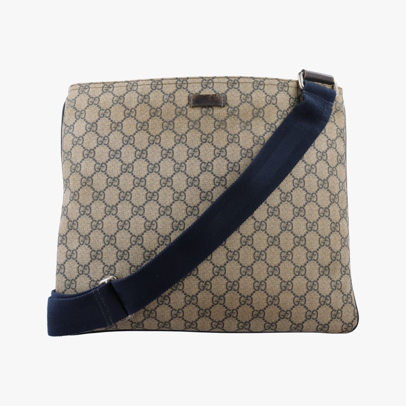 グッチGucciGGプラス GGスプリーム ベージュ×ネイビー PVCコーティング