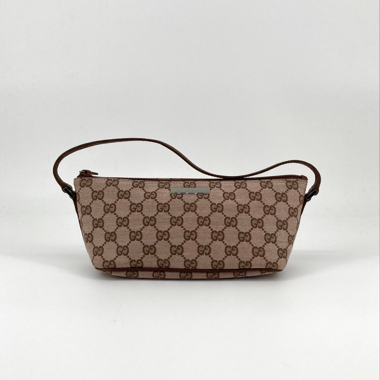 GUCCI（グッチ） GGキャンバス 141809 アクセサリーポーチ ブラウン