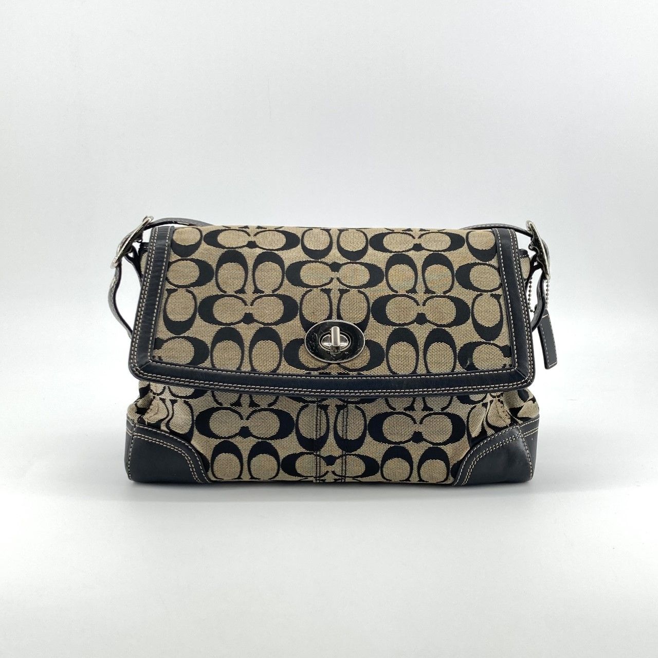 COACH（コーチ） シグネチャー ターンロック キャンバス F13066 