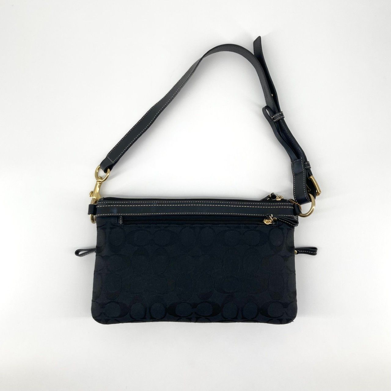 COACH（コーチ） シグネチャー柄 ダブルポケット 41587 ショルダー 