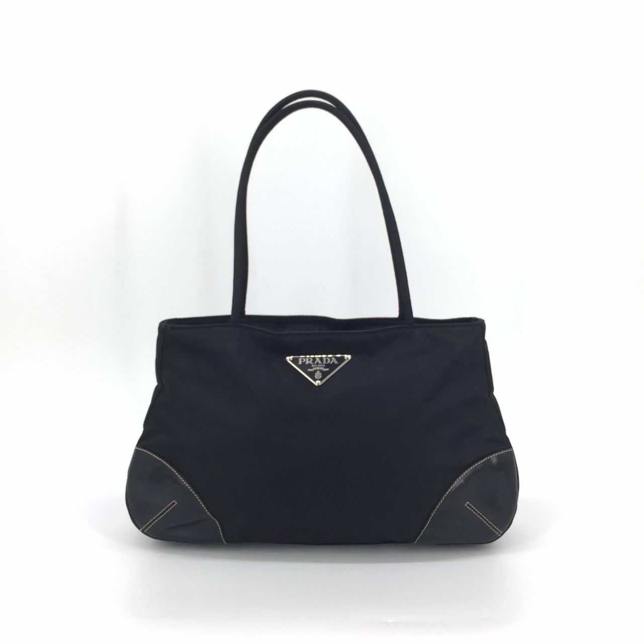 PRADA（プラダ） テスートイージー シルバーロゴ BR1042 トートバッグ ブラック