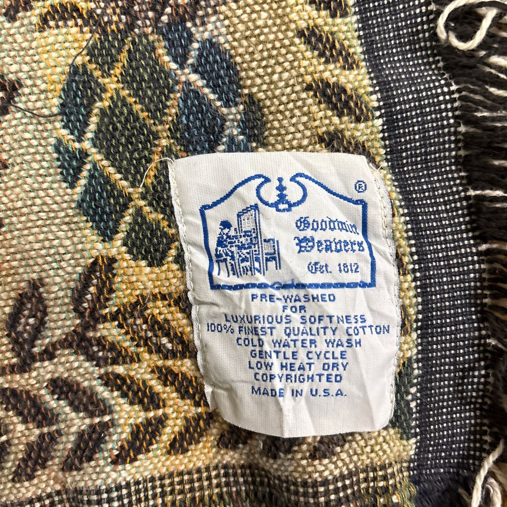 vintageラグ ブランケット マルチカバー タペストリー フラワー 花 USA